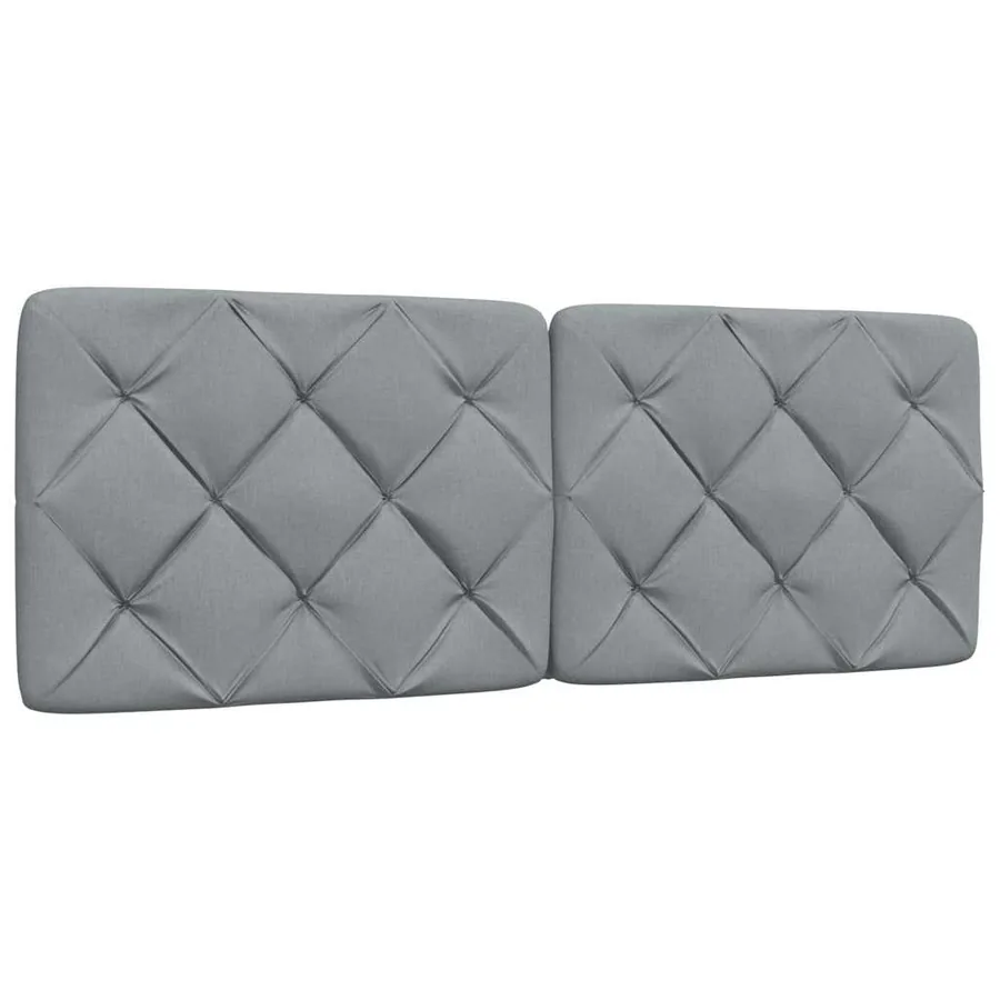 Lit avec matelas gris clair 140x200 cm tissu - 9