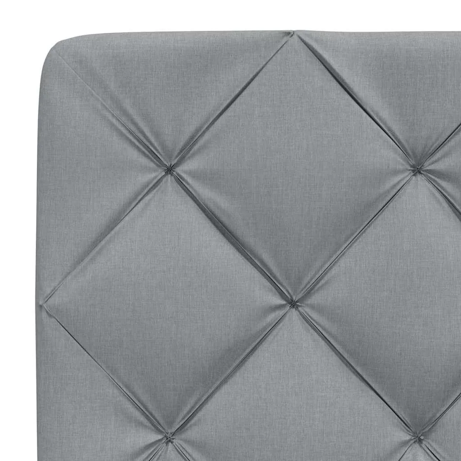 Cadre de lit avec LED sans matelas gris clair 140x200 cm tissu - 12