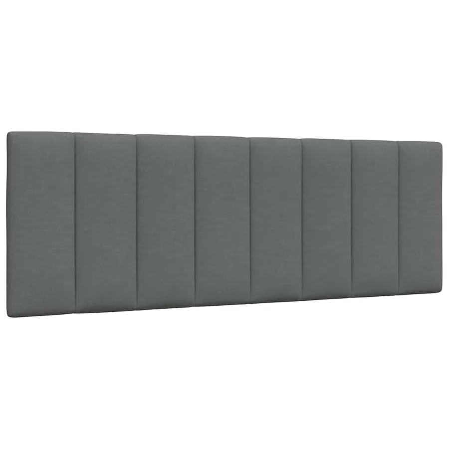 Coussin de tête de lit Hanko gris foncé 120 cm tissu