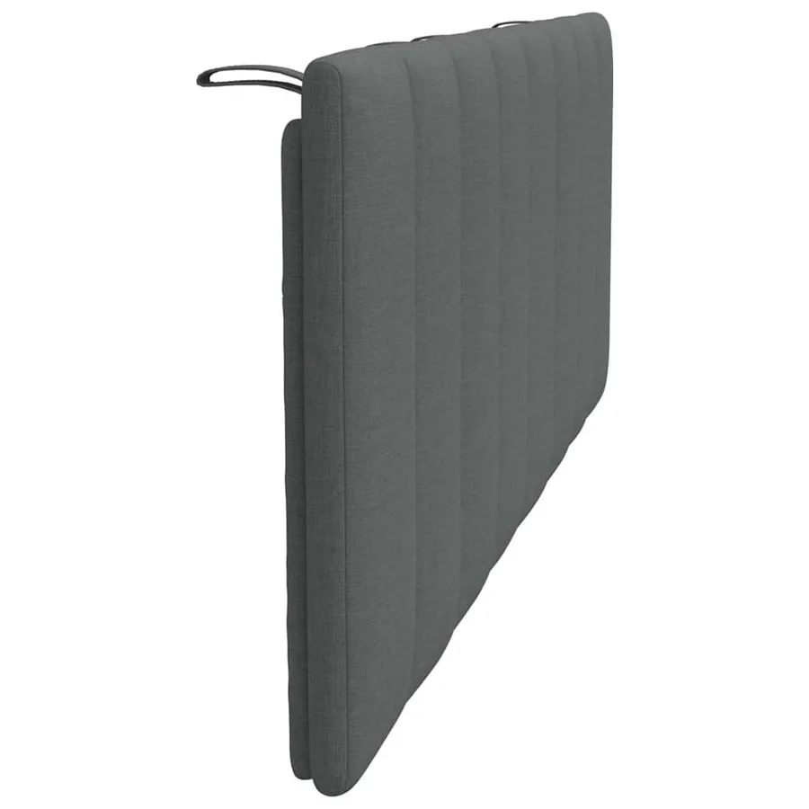 Coussin de tête de lit Hanko gris foncé 120 cm tissu - 5