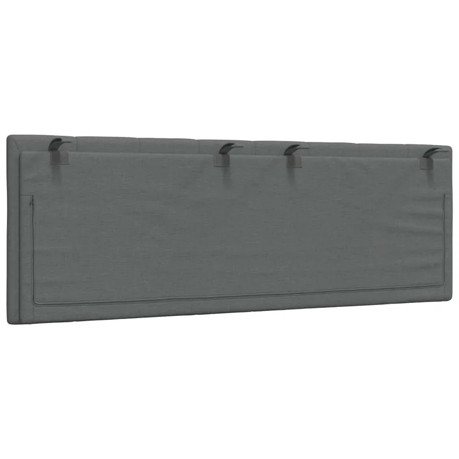 Coussin de tête de lit Hanko gris foncé 120 cm tissu - 6