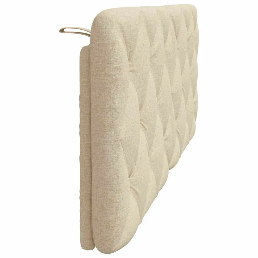 Coussin de tête de lit crème 140 cm tissu - 5