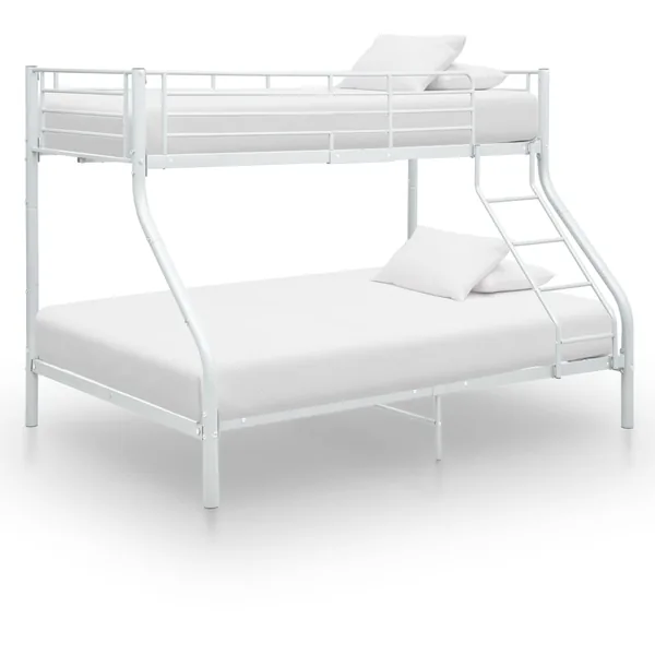 Cadre de lit superposé sans matelas Blanc 140x200 cm/90x200 cm