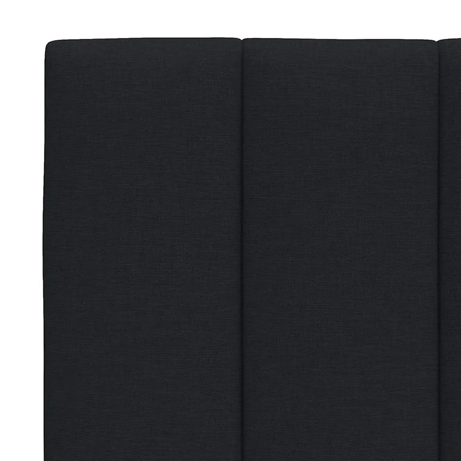 Lit avec matelas Hanko noir 200x200 cm tissu - 11