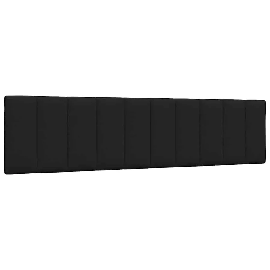 Lit avec matelas Hanko noir 200x200 cm tissu - 9