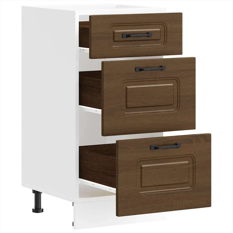 Armoire de cuisine Kalmar chêne marron bois d'ingénierie - 5