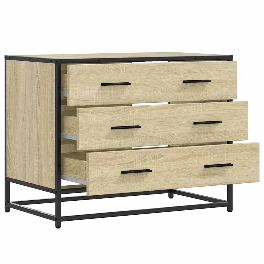 Commode chêne sonoma 70x41x56 cm bois d'ingénierie - 5