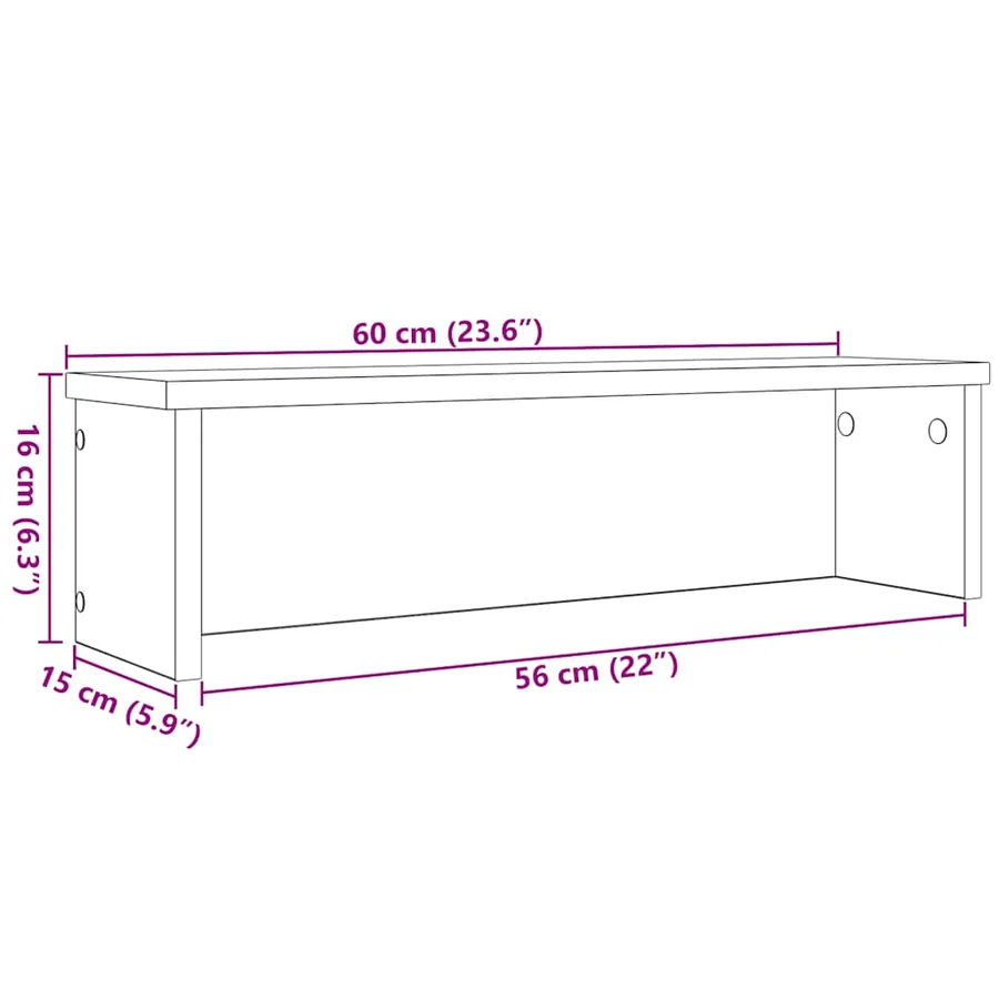 Étagères de cuisine empilables 2 pcs chêne sonoma 60x15x16 cm - 9