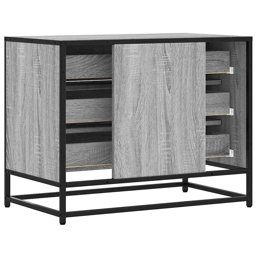 Commode sonoma gris 70x41x56 cm bois d'ingénierie - 7