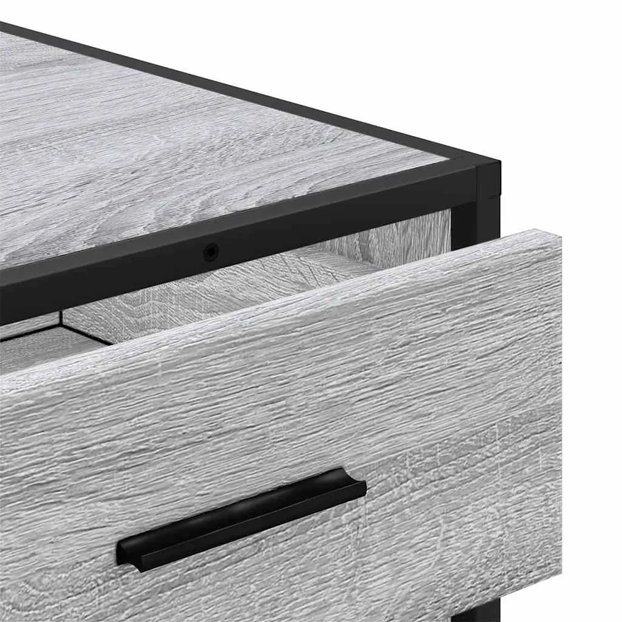 Commode sonoma gris 70x41x56 cm bois d'ingénierie - 8