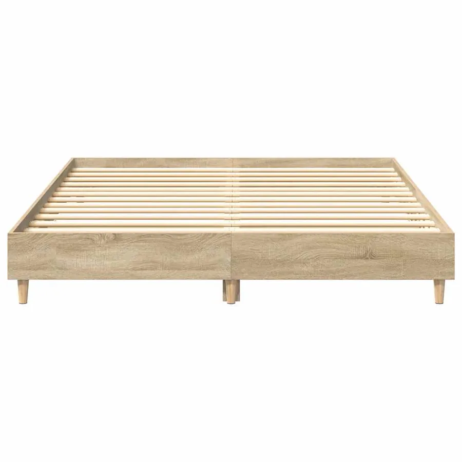 Cadre de lit sans matelas chêne sonoma 140x200 cm - 5