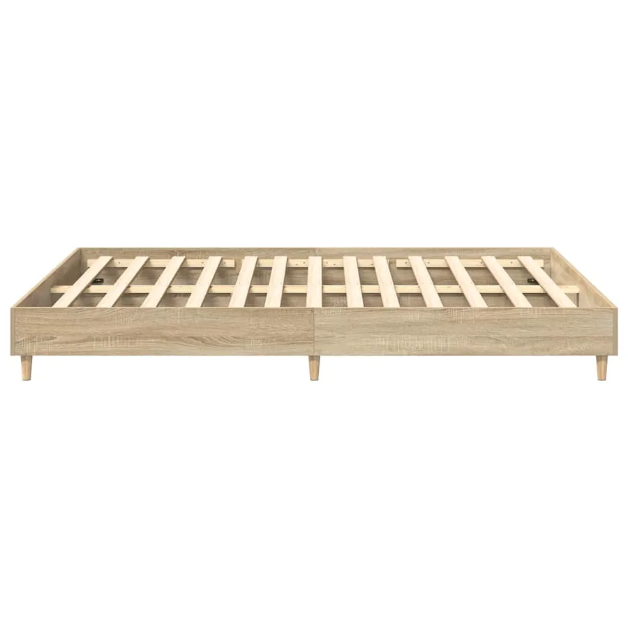 Cadre de lit sans matelas chêne sonoma 140x200 cm - 6