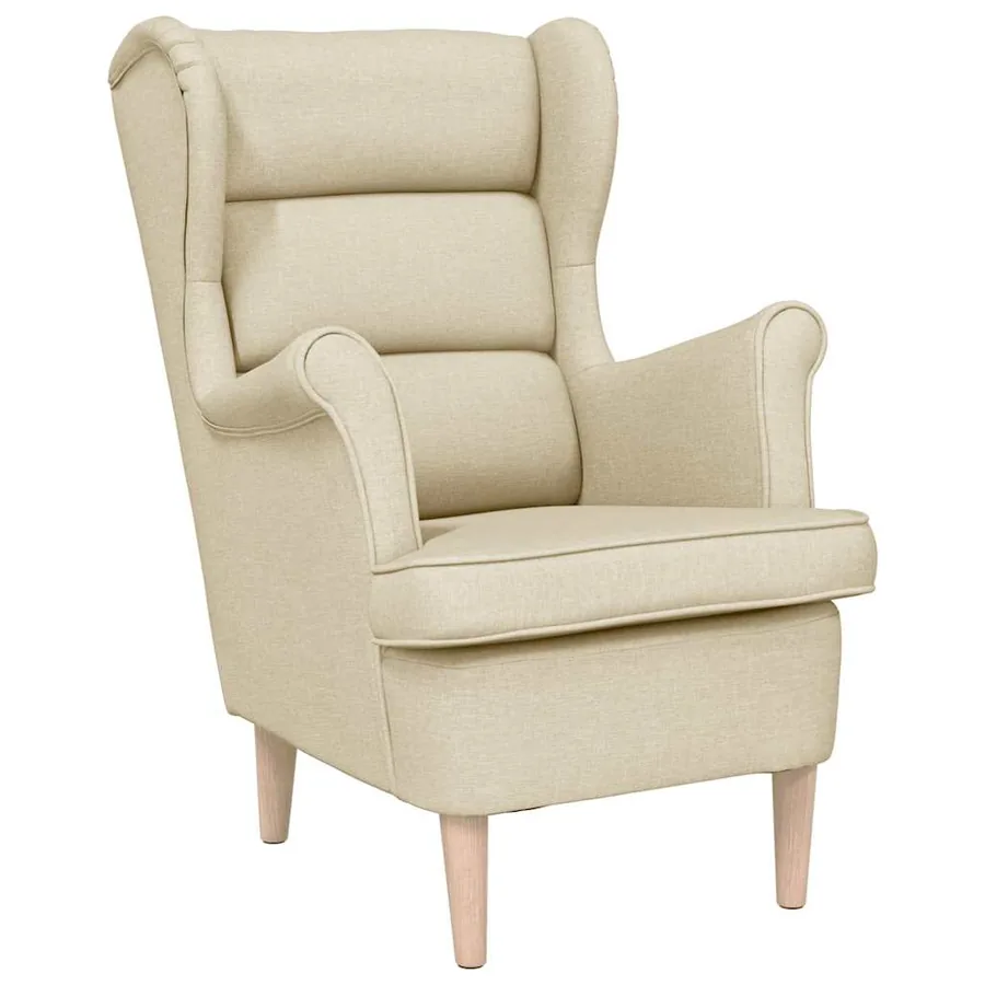 Fauteuil crème 74x84x100 cm tissu - 2
