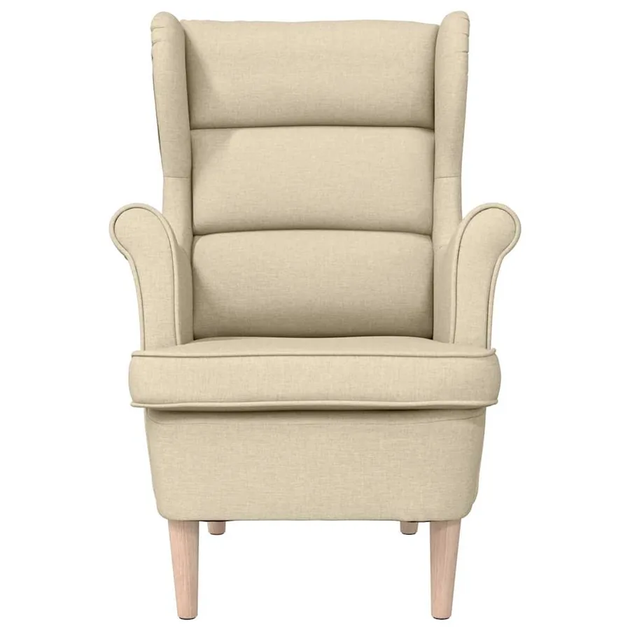 Fauteuil crème 74x84x100 cm tissu - 4