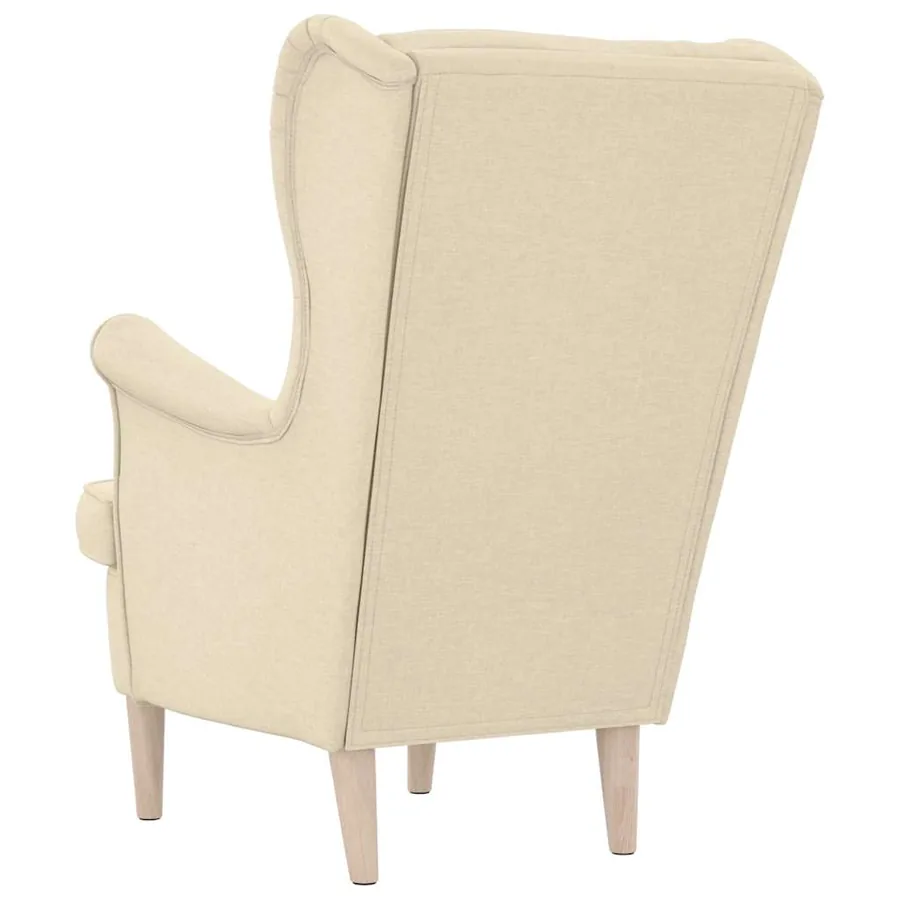 Fauteuil crème 74x84x100 cm tissu - 6