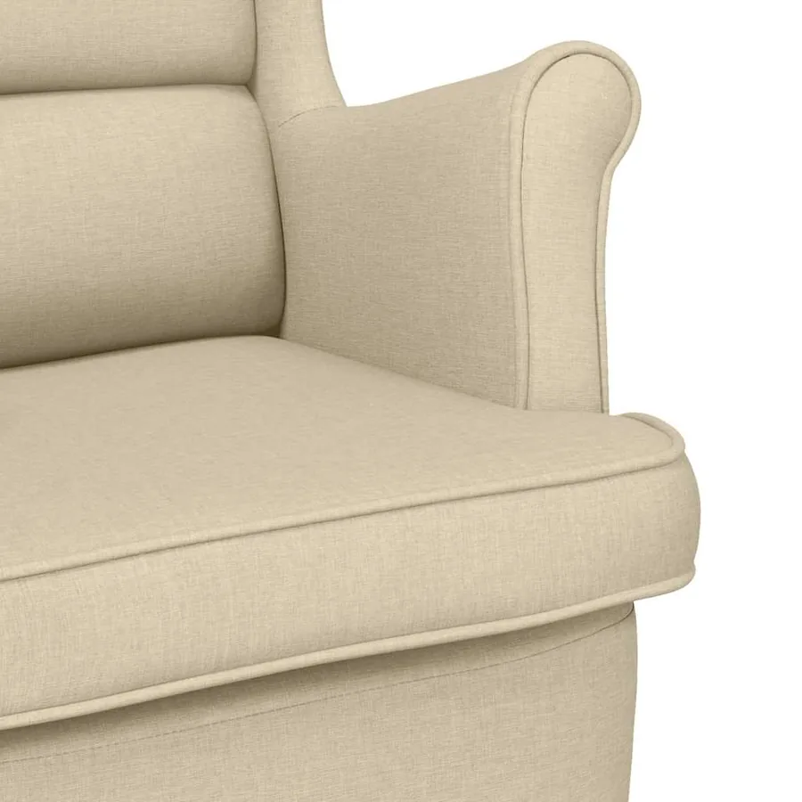 Fauteuil crème 74x84x100 cm tissu - 7