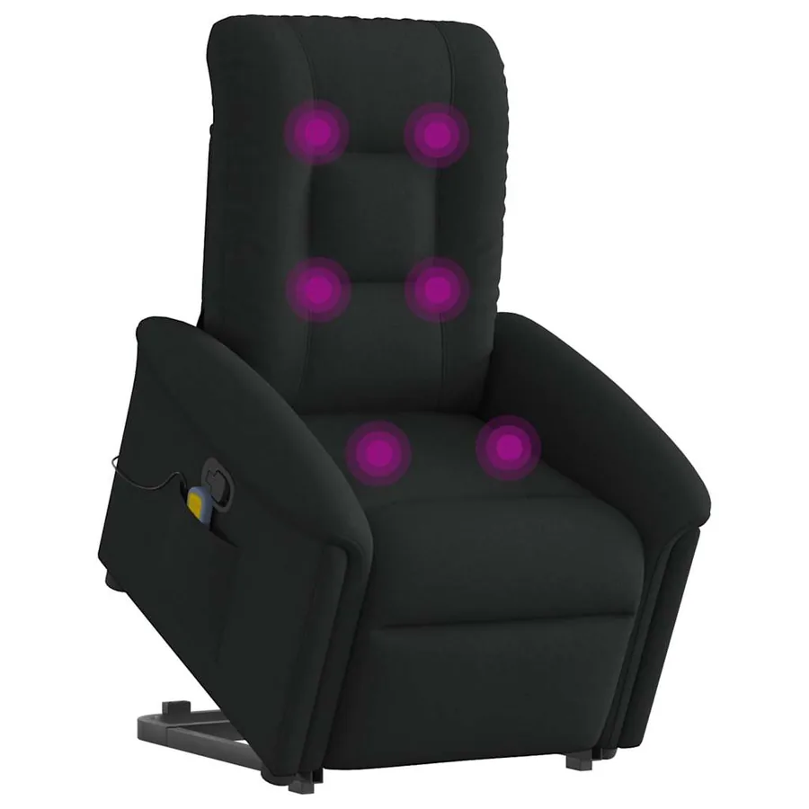 Fauteuil de massage inclinable Noir Tissu - 2