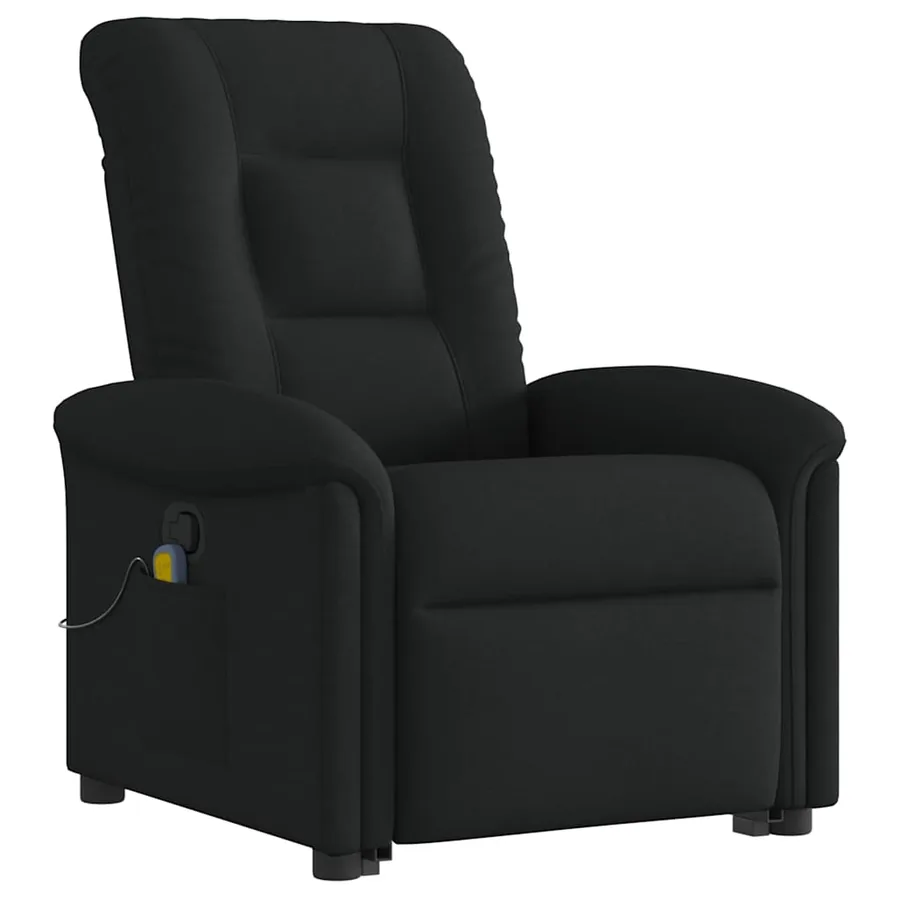 Fauteuil de massage inclinable Noir Tissu - 4