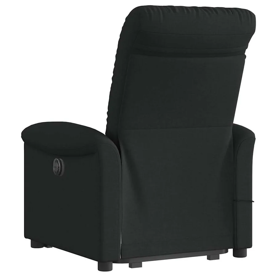 Fauteuil de massage inclinable Noir Tissu - 7