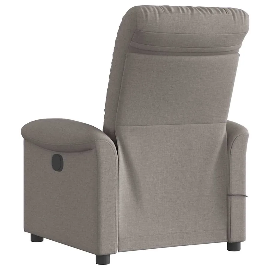 Fauteuil de massage inclinable électrique Taupe Tissu - 7