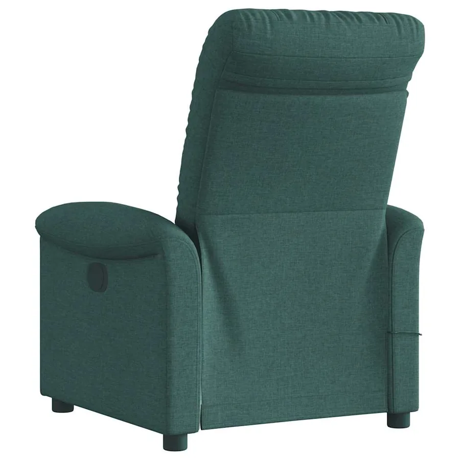 Fauteuil de massage inclinable Vert foncé Tissu - 5