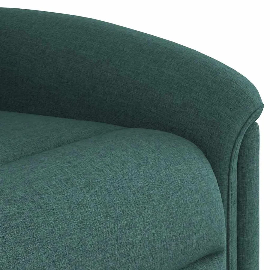 Fauteuil inclinable de massage Vert foncé Tissu - 12