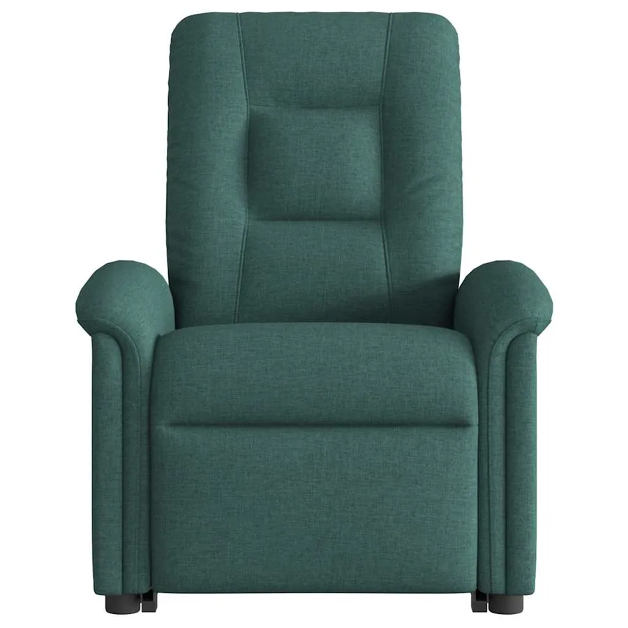 Fauteuil inclinable de massage Vert foncé Tissu - 5
