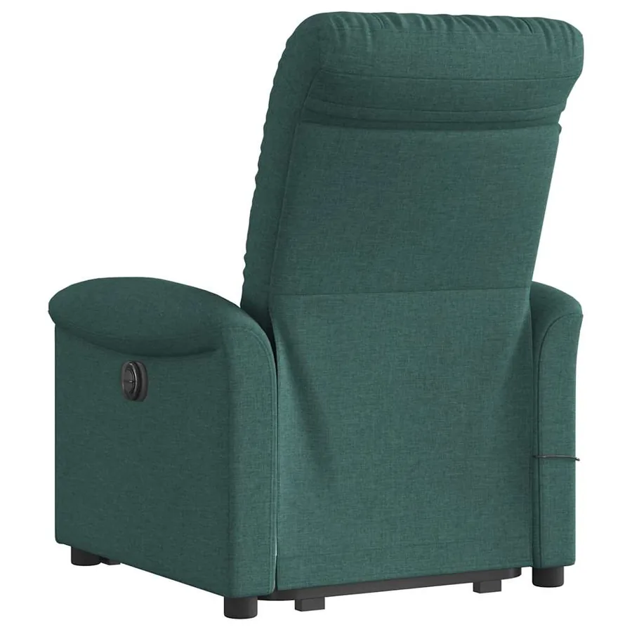 Fauteuil inclinable de massage Vert foncé Tissu - 7