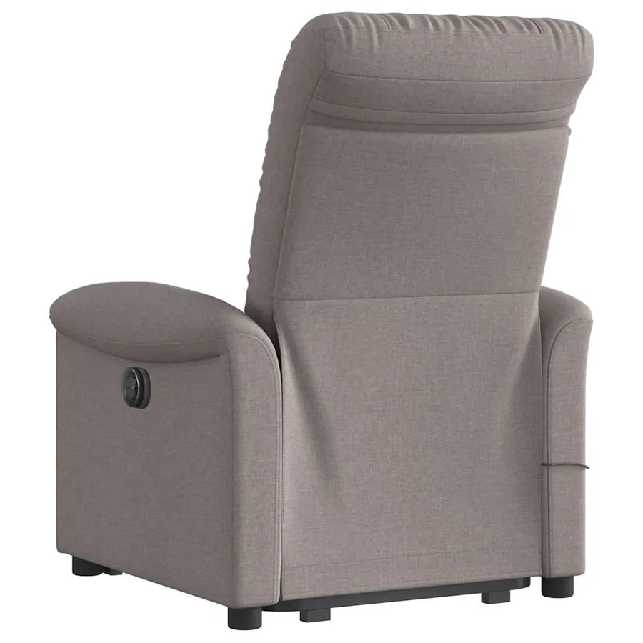 Fauteuil inclinable de massage électrique Taupe Tissu - 7