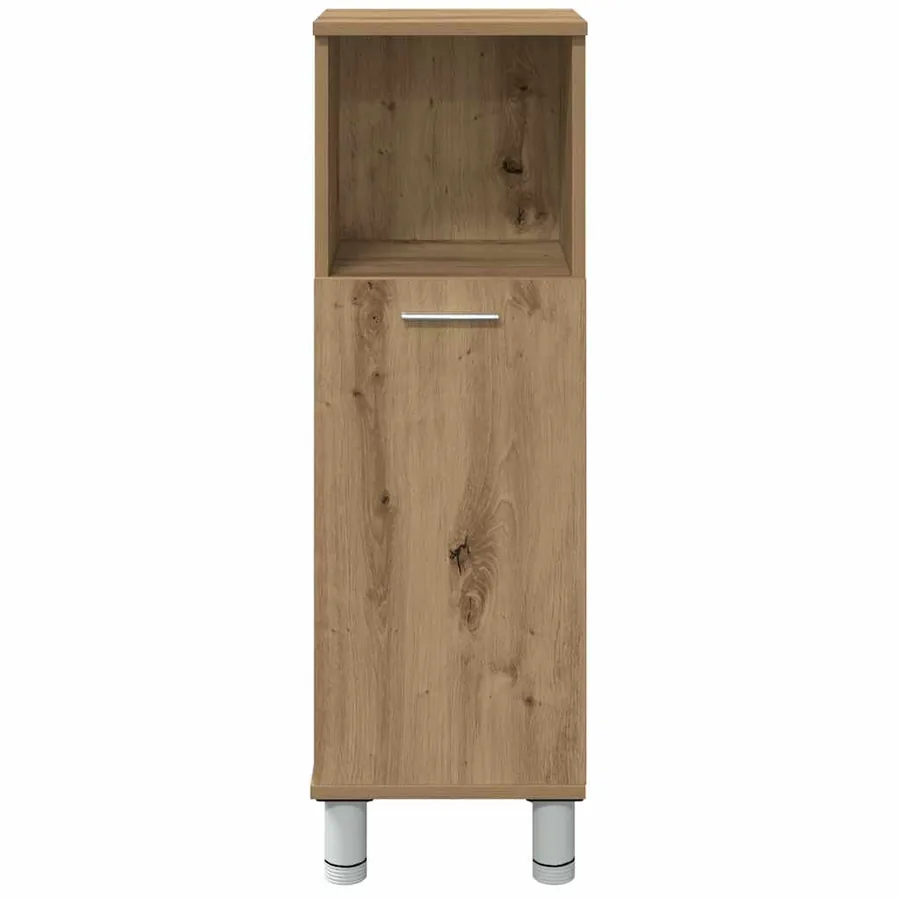Armoire de bain chêne artisanal 30x30x95 cm bois d'ingénierie - 5