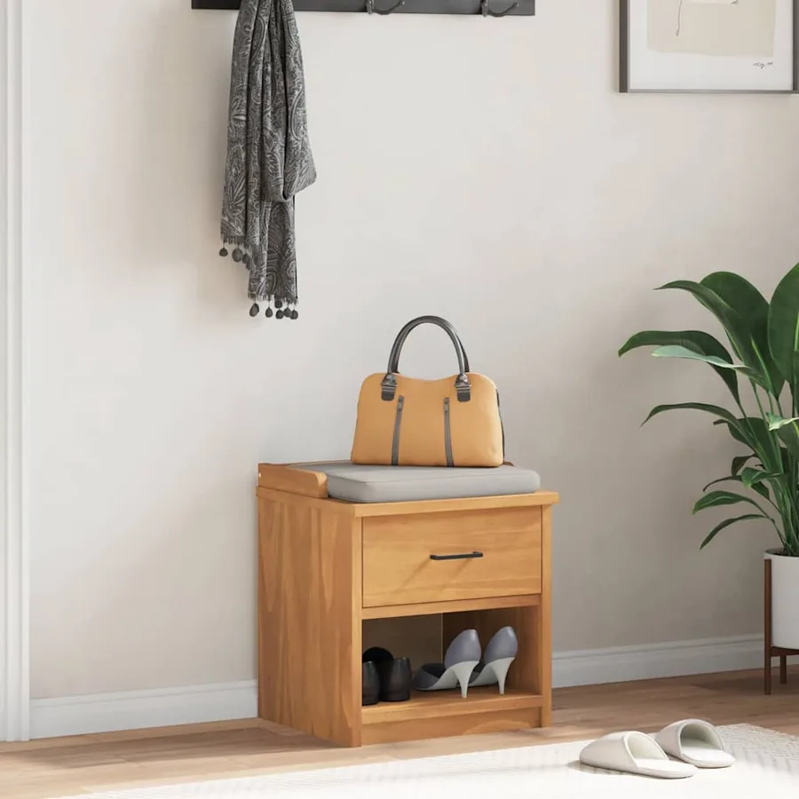 Banc de couloir SANDNES 45x40x50 cm bois de pin massif