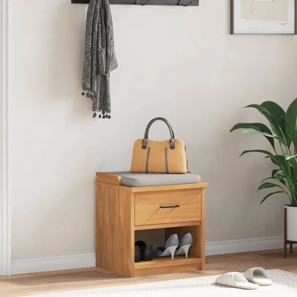 Banc de couloir SANDNES 45x40x50 cm bois de pin massif