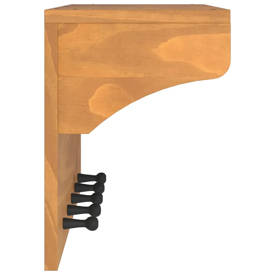 Porte-manteau mural SANDNES 87x30x42 cm bois massif pin - 6