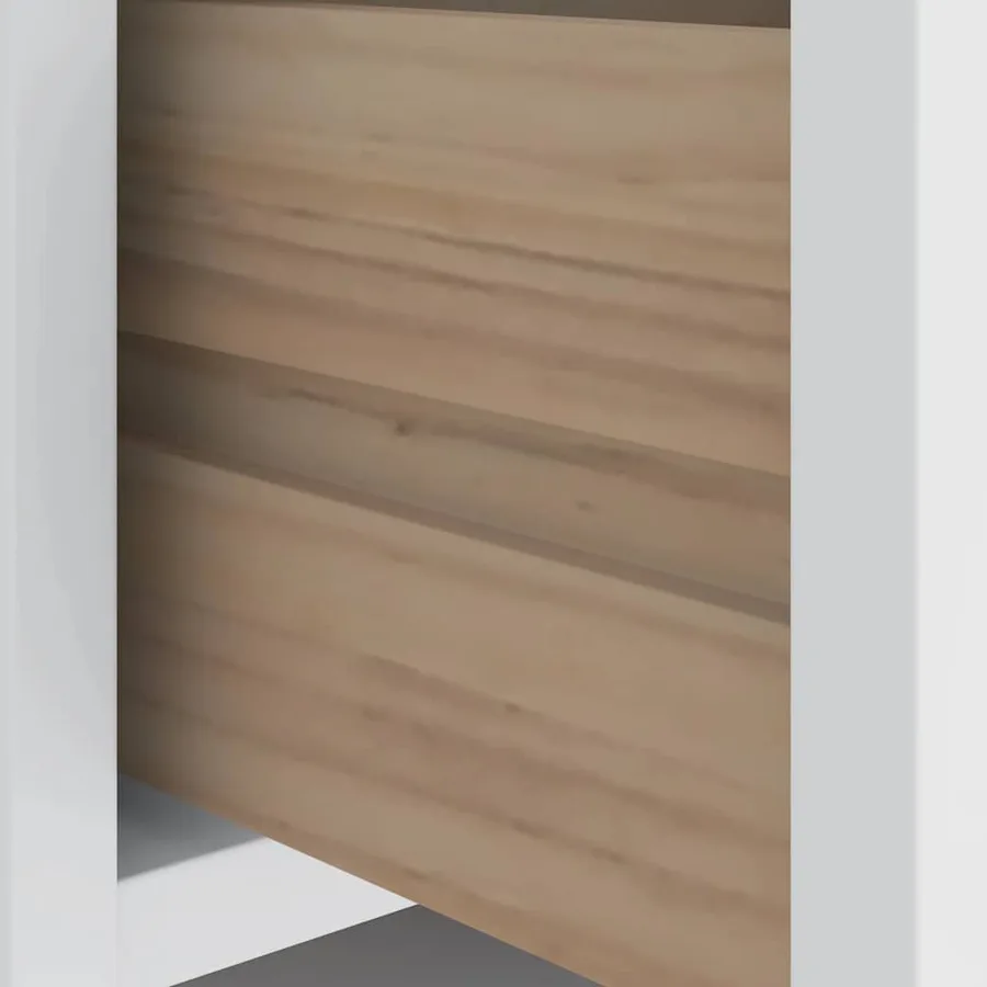 Banc de couloir SANDNES blanc 45x40x50 cm bois de pin massif - 10