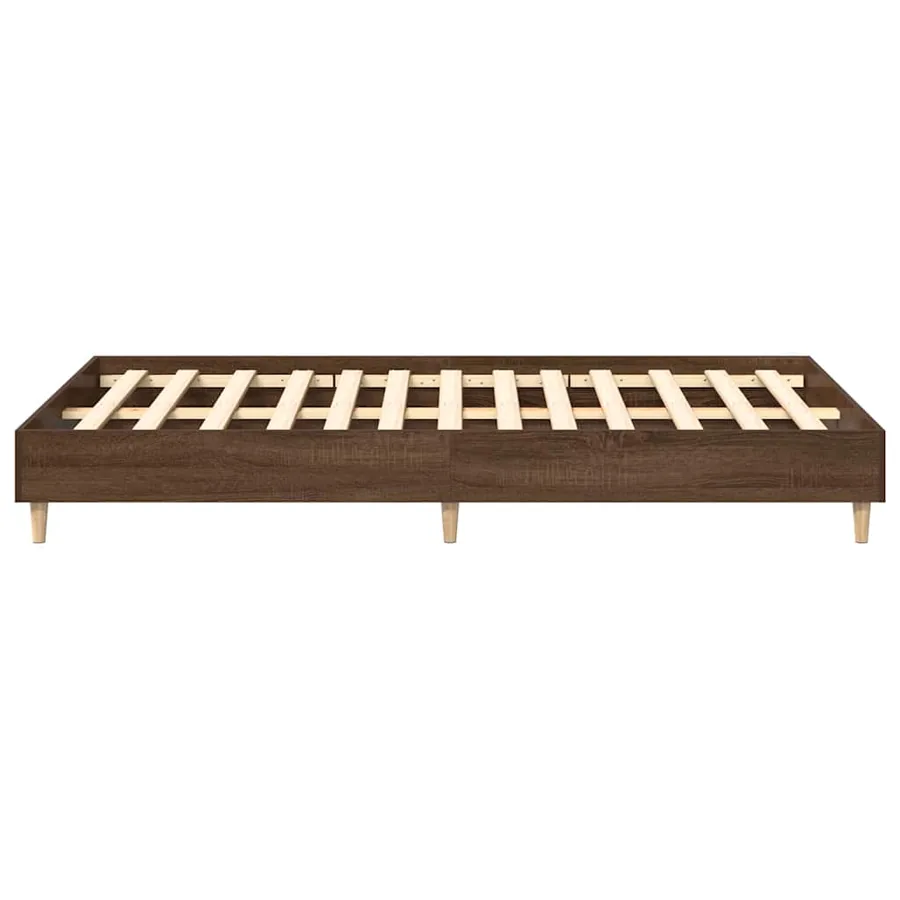 Cadre de lit sans matelas chêne marron 135x190 cm - 6