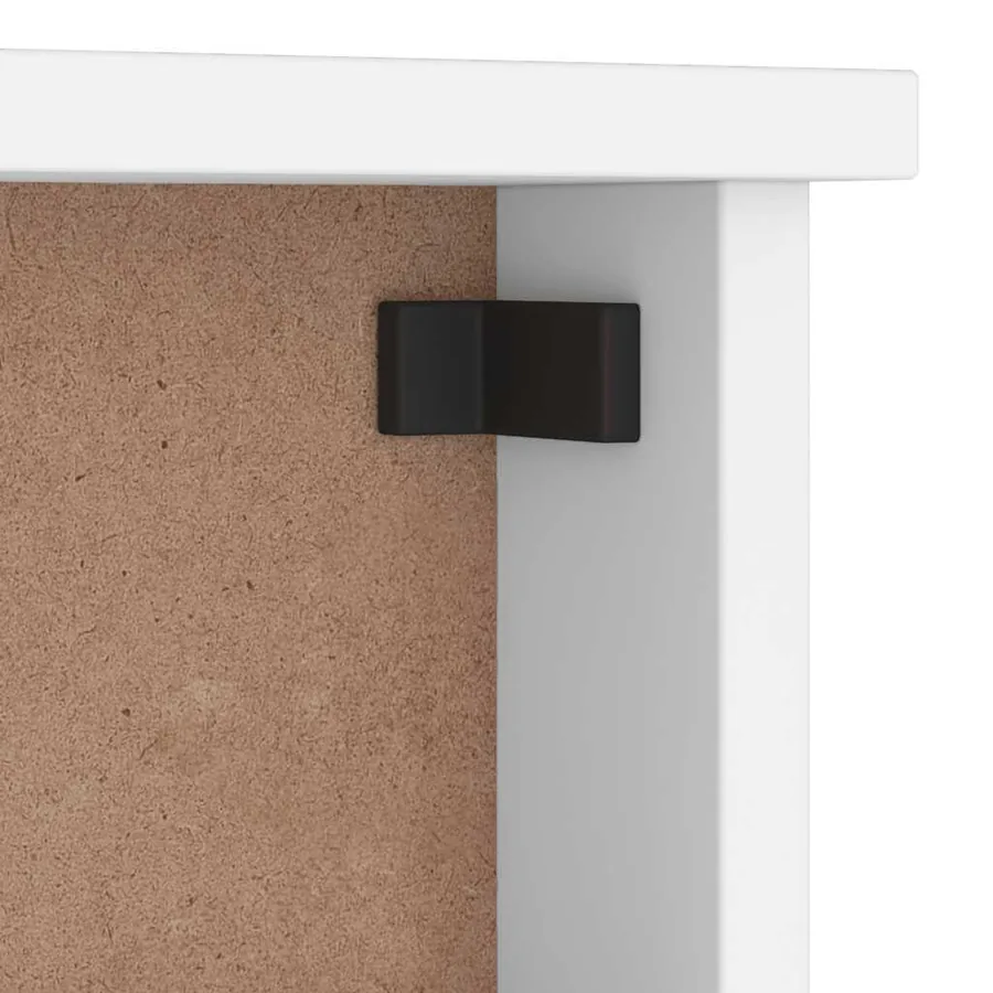 Porte-manteau mural SANDNES blanc 45x12x35 cm bois massif pin - 8