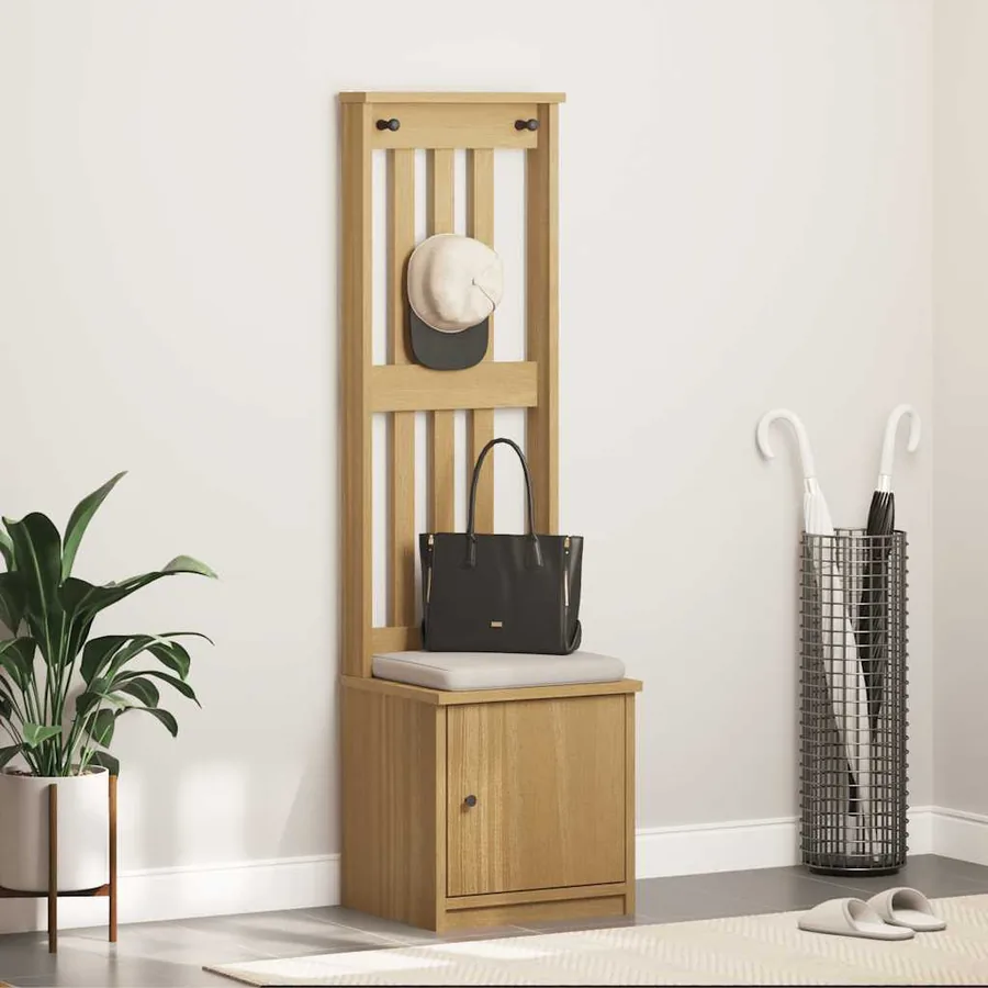 Portemanteau SANDNES 45x40x159,5 cm bois massif pin