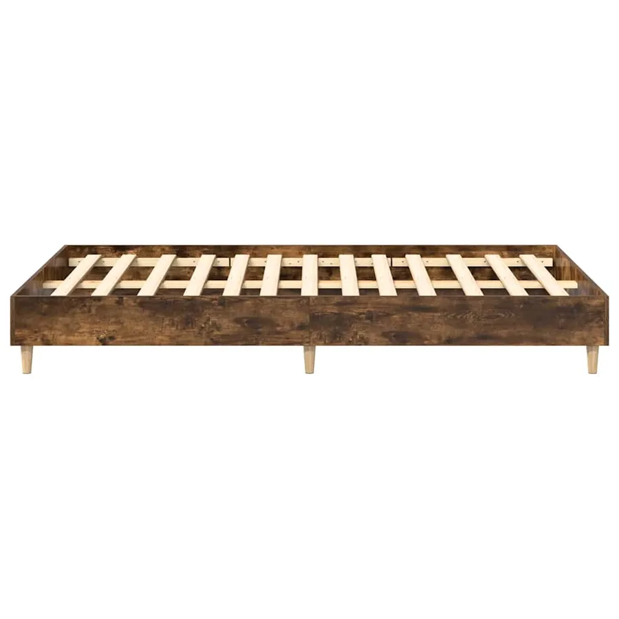 Cadre de lit sans matelas chêne fumé 120x190 cm bois ingénierie - 6
