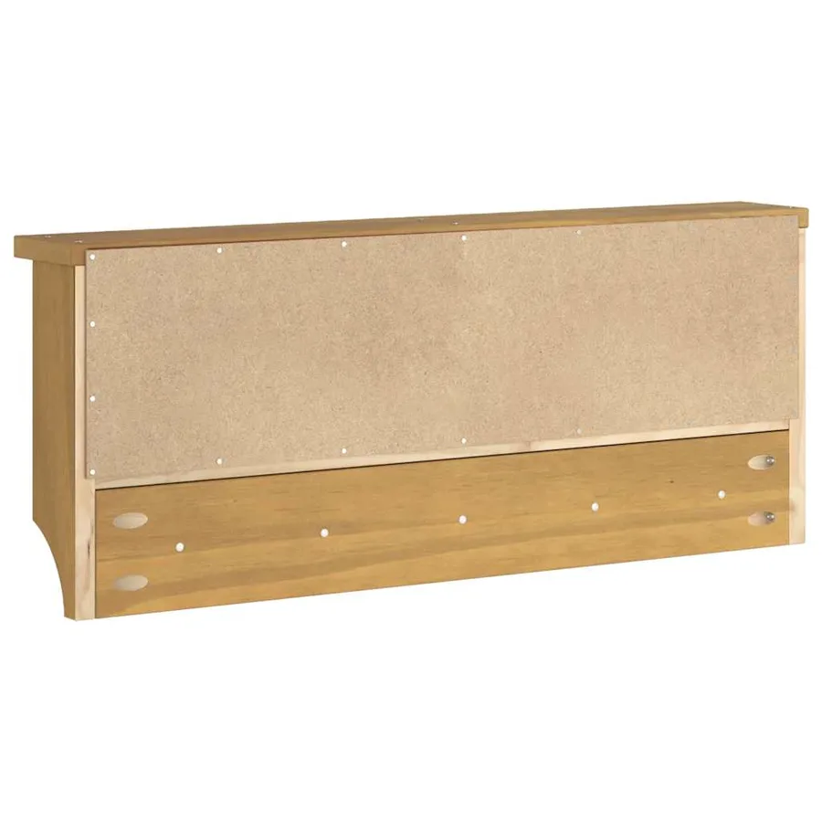 Porte-manteau mural SANDNES 87x12x35 cm bois massif pin - 7