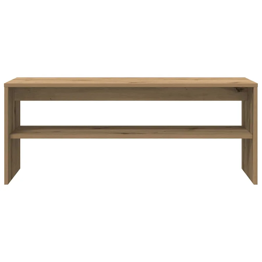 Meuble TV chêne artisanal 100x40x40 cm bois d'ingénierie - 5