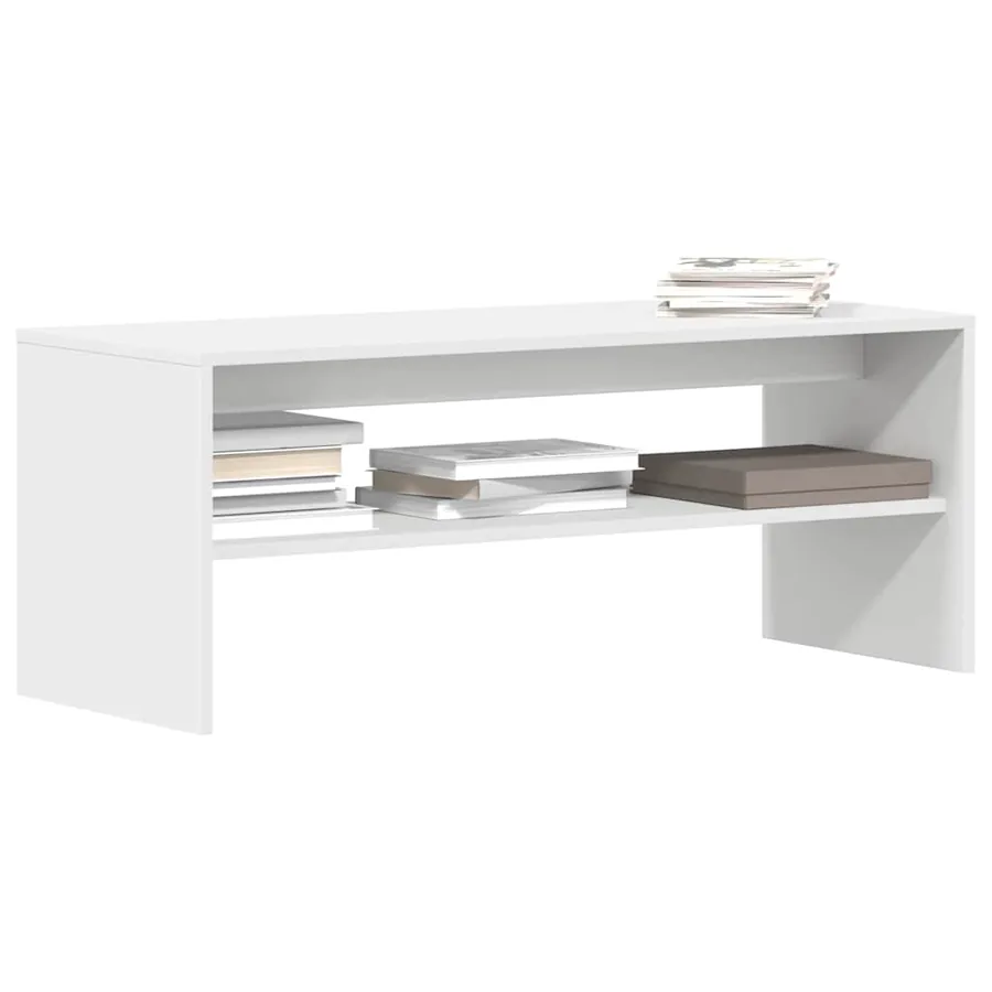 Meuble TV Blanc 100 x 40 x 40 cm Aggloméré