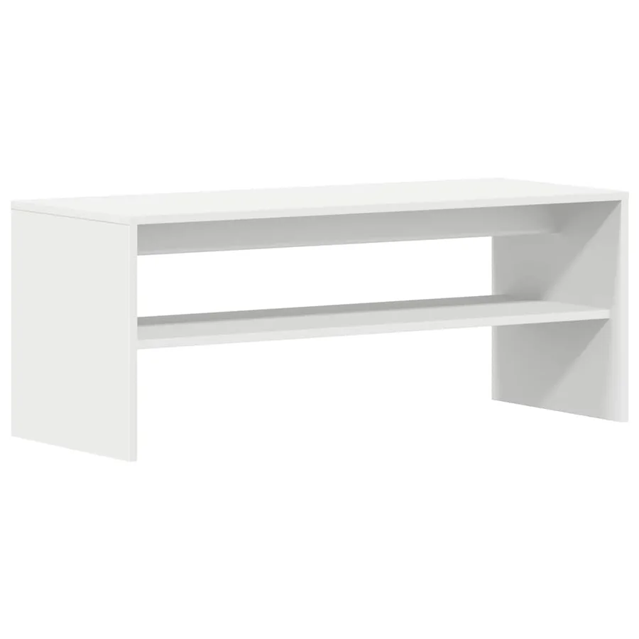 Meuble TV Blanc 100 x 40 x 40 cm Aggloméré - 7