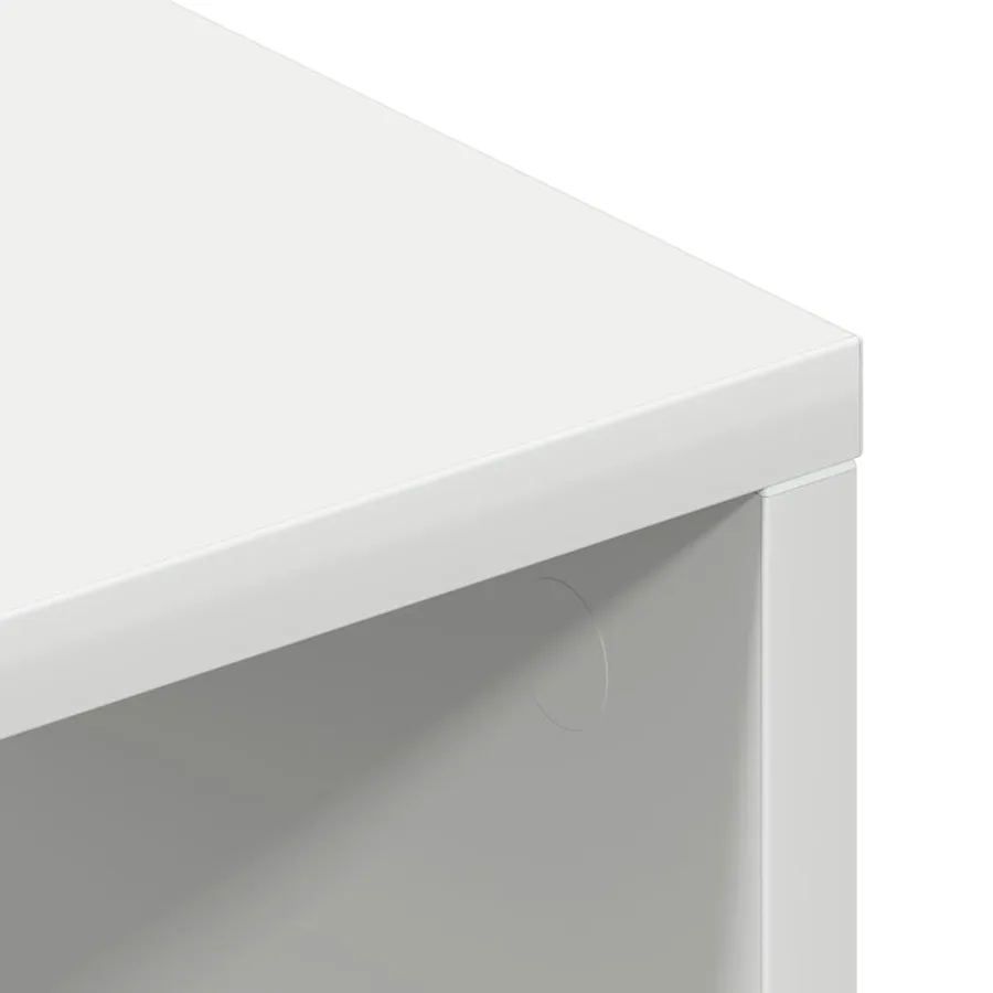 Meuble TV Blanc 100 x 40 x 40 cm Aggloméré - 8