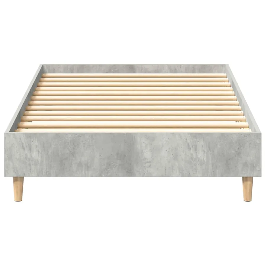 Cadre de lit sans matelas gris béton 90x190cm bois d'ingénierie - 5