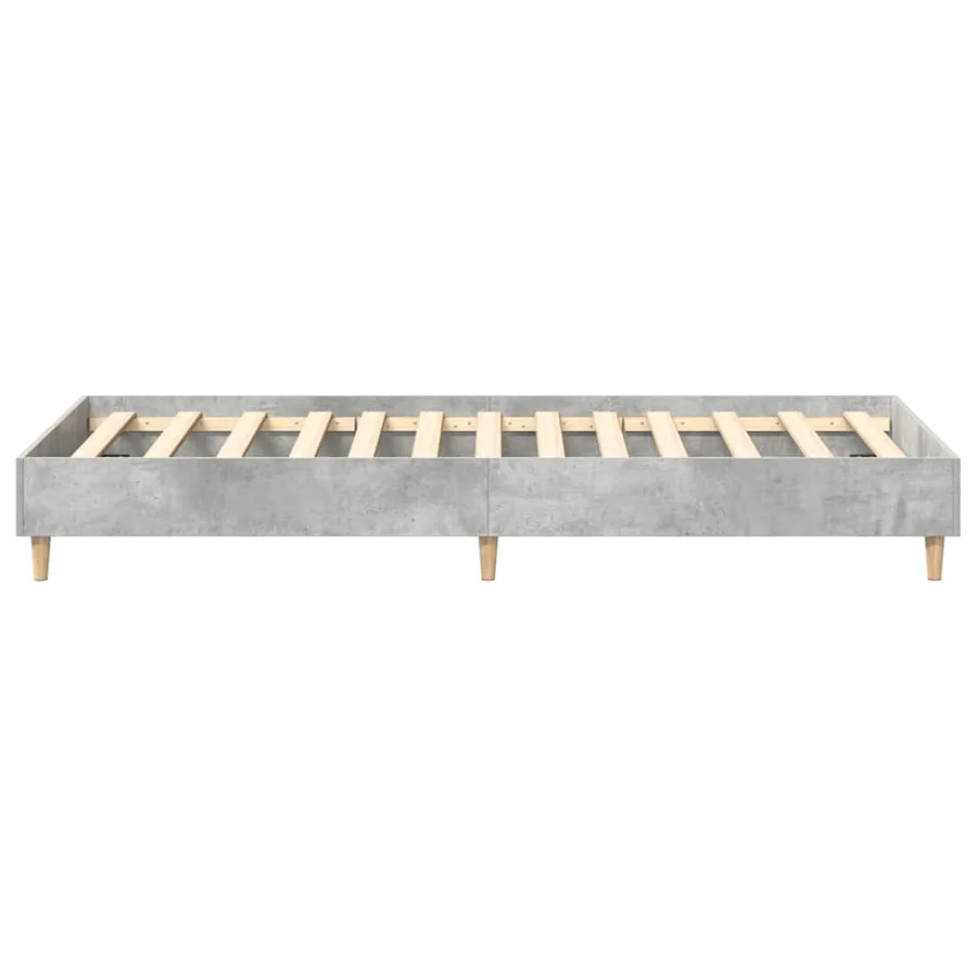 Cadre de lit sans matelas gris béton 90x190cm bois d'ingénierie - 6