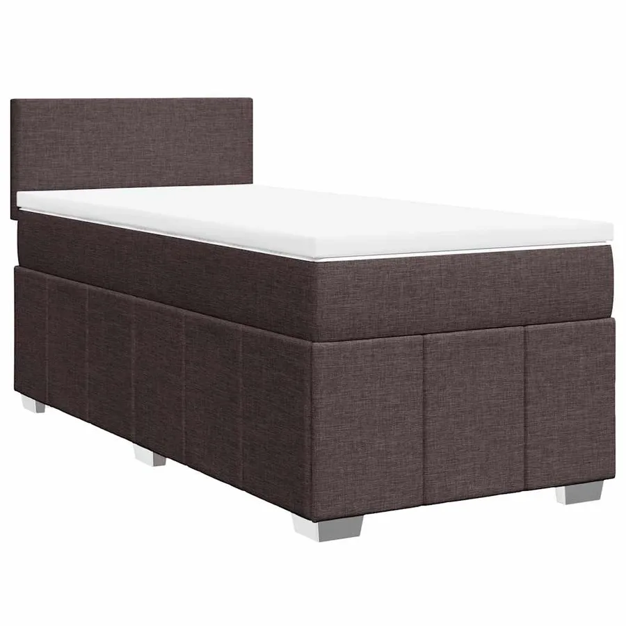 Sommier à lattes de lit avec matelas Marron foncé 90x200 cm - 3