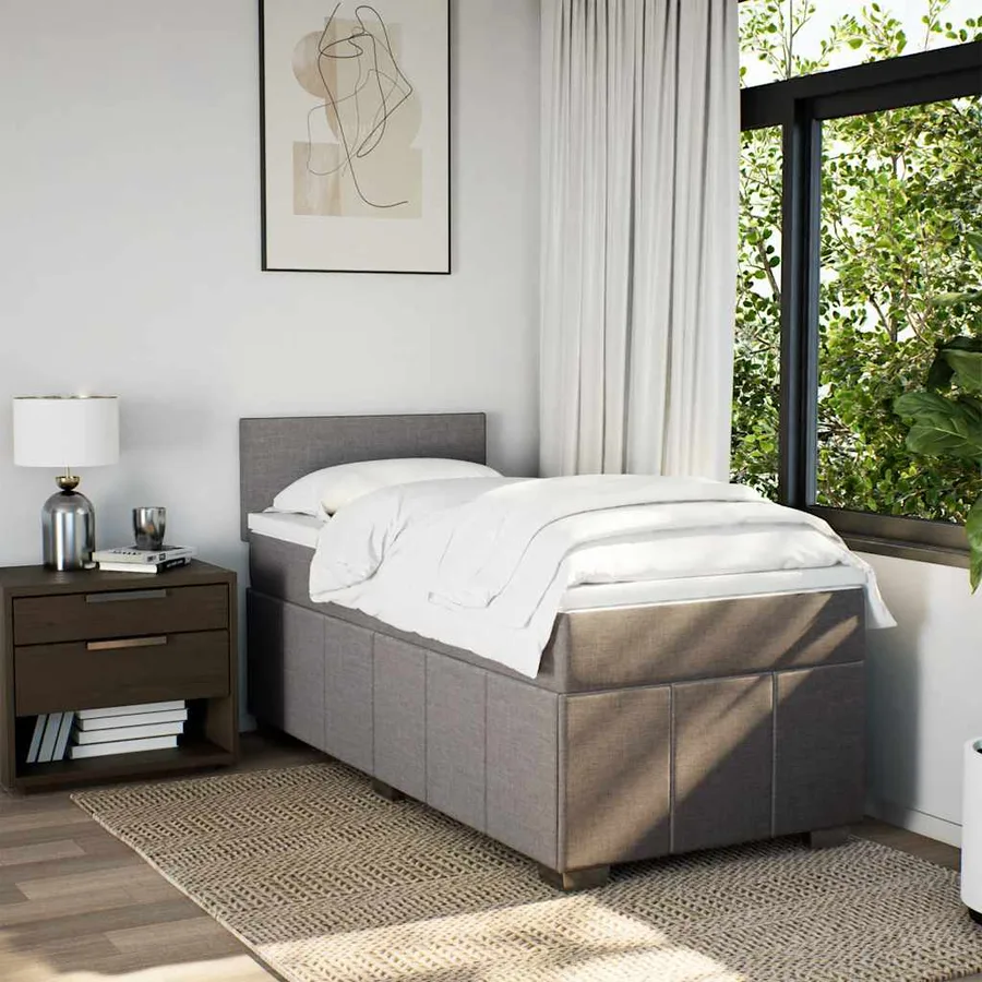 Sommier à lattes de lit avec matelas Marron foncé 90x200 cm - 5