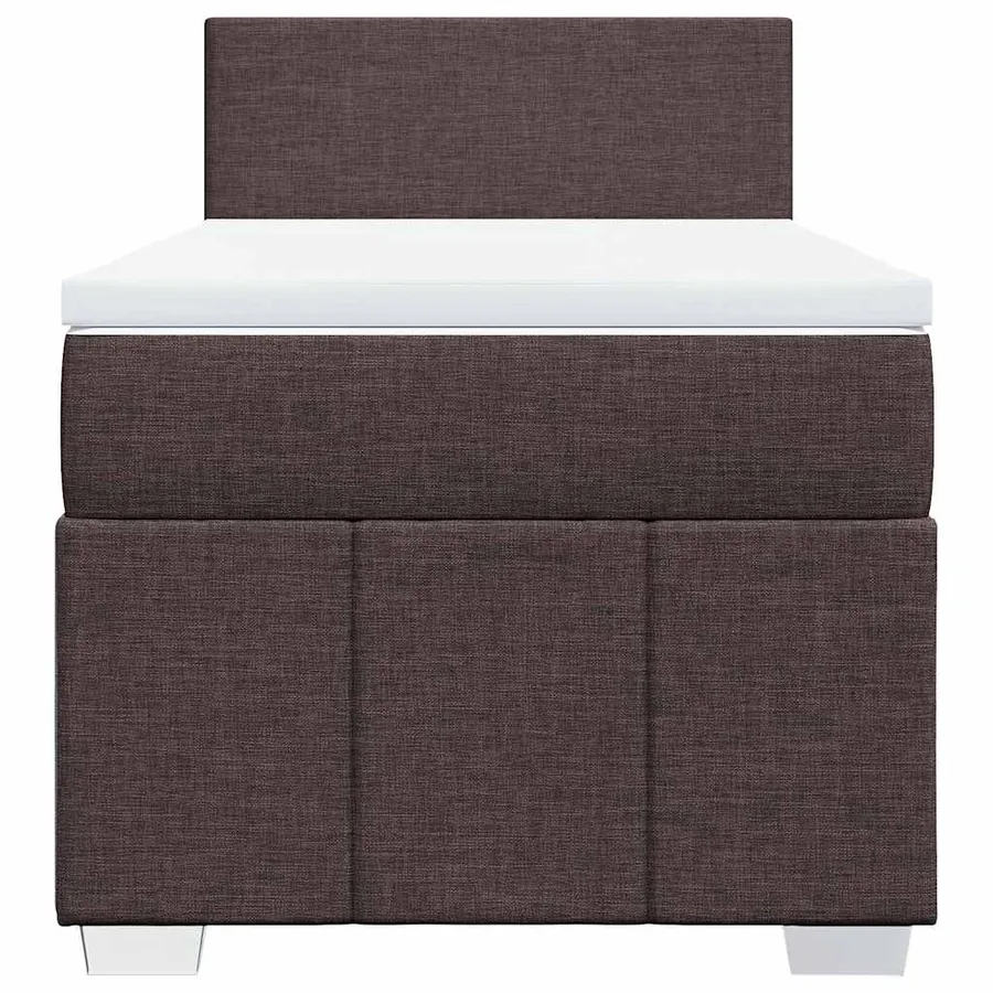 Sommier à lattes de lit avec matelas Marron foncé 90x200 cm - 6