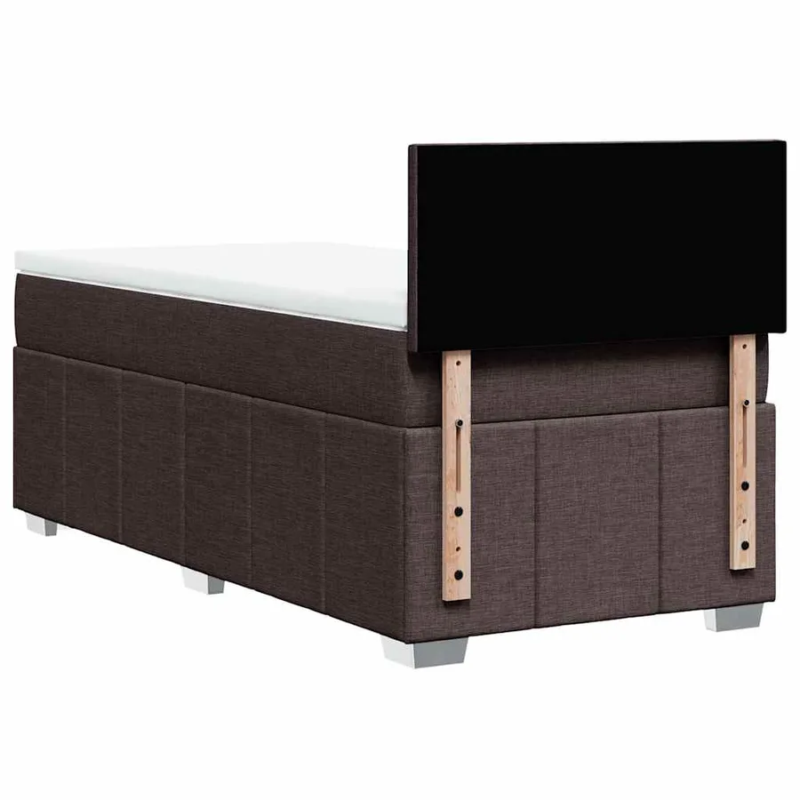 Sommier à lattes de lit avec matelas Marron foncé 90x200 cm - 8