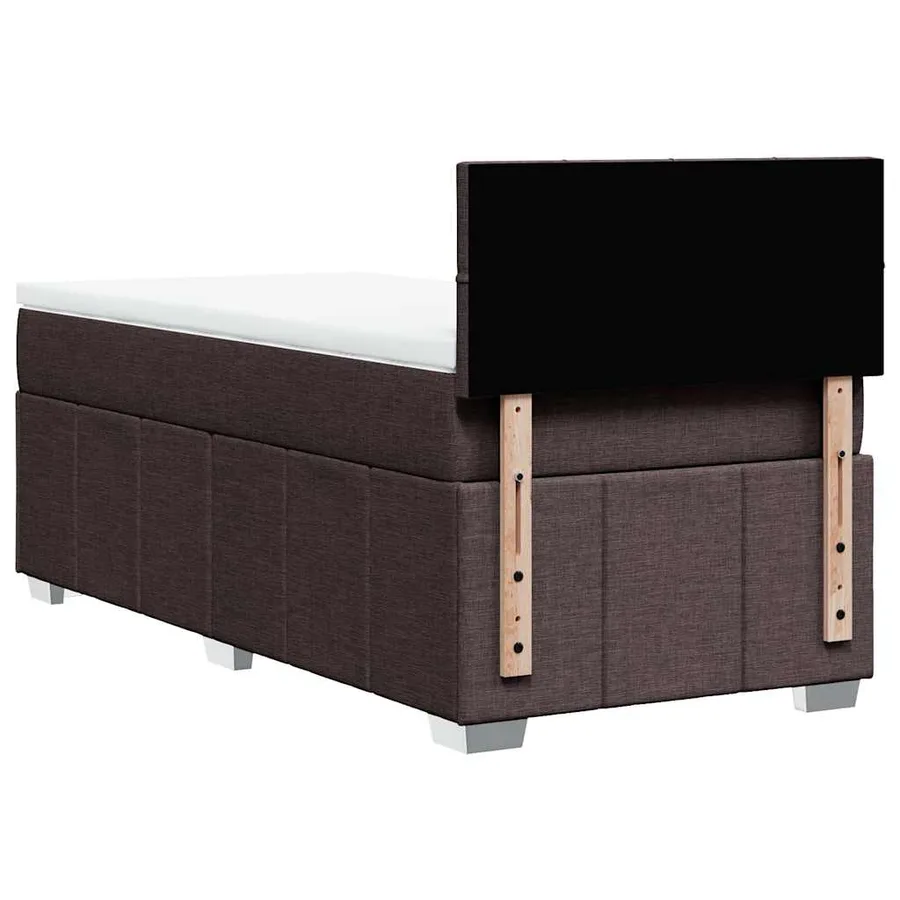 Sommier à lattes de lit avec matelas Marron foncé 90x200 cm - 6